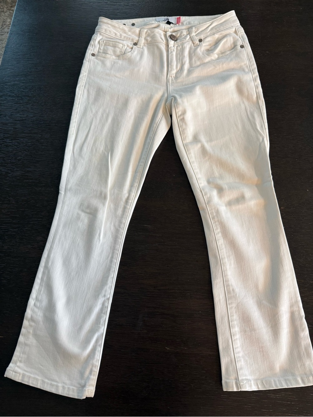 CAbi Women's White Kick It Crop Jeans (size 2)